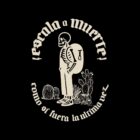 Gráfico esqueleto senderista con cactus y frase “escala a muerte, como si fuera la última vez” en tipografía gótica.