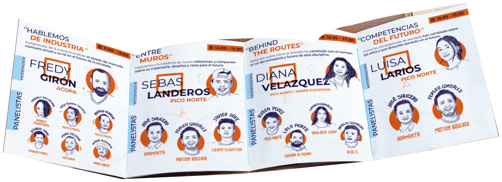 Panelistas y expositores · montaje editorial