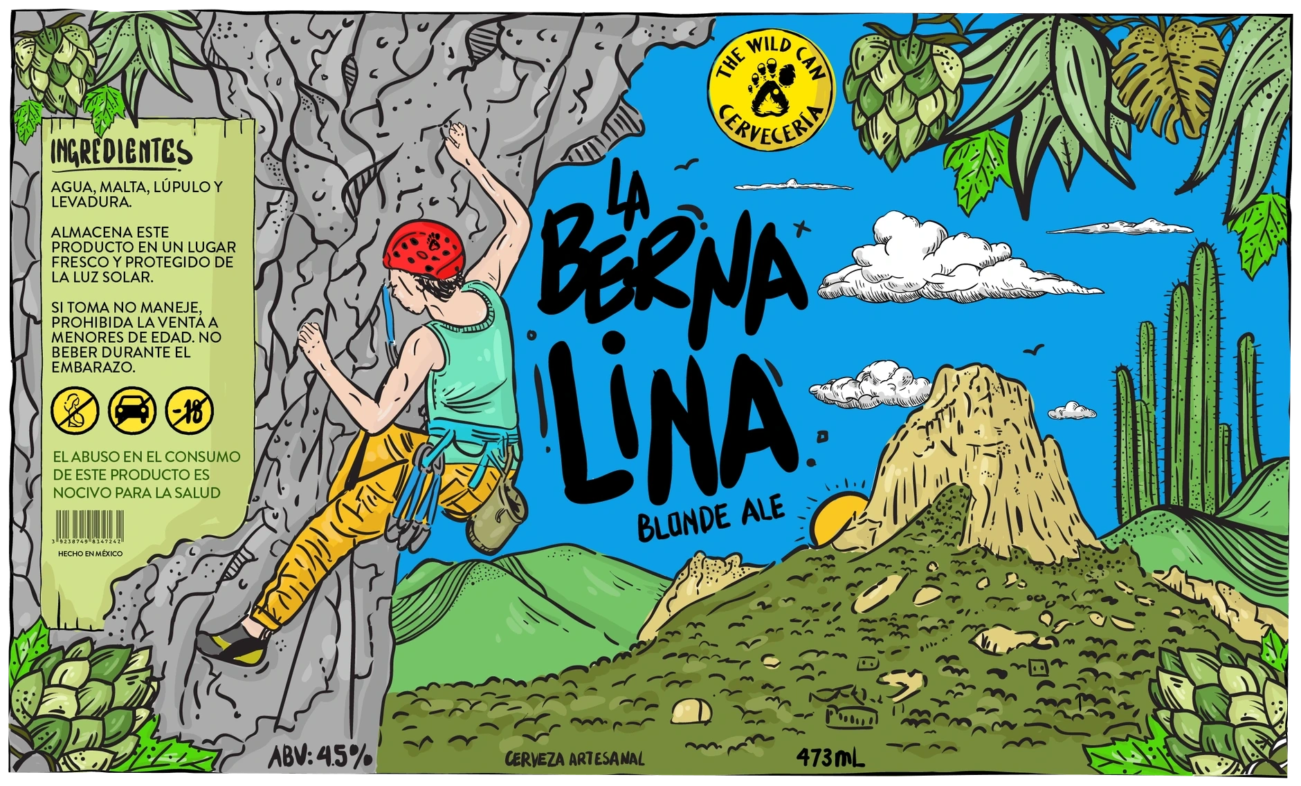 La Bernalina · escalada · arte de etiqueta