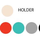 Holder disponible en gris, negro y crema; paleta de colores surtidos para los llaveros Nuts.